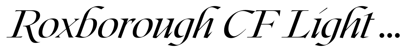 Roxborough CF Light Italic